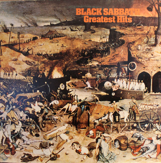 Image of Front Cover of LP - VG/VG - BLACK SABBATH, Greatest Hits (Nems; NEL 6009, UK 1977, Printed and made by Almere Printing bv, Holland.), A1/B1 matrix with Utopia symbol in runouts. ,  - 2326237E
