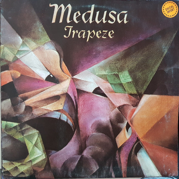 Image of Front Cover of 2024035E: 12" EP - TRAPEZE, Medusa (Threshold; THS 4, UK 1970, Gatefold) Sleeve has creasing and edgewear. Thin 3cm rip on front cover. Vinyl has lots of light marks but nothing serious.  VG/VG