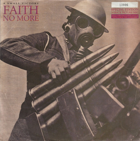 Image of Front Cover of 2024127E: LP - FAITH NO MORE, A Small Victory (Slash; LASHX 39, UK 1992, Limited Editioon Picture Disc) No 5313  VG/VG+