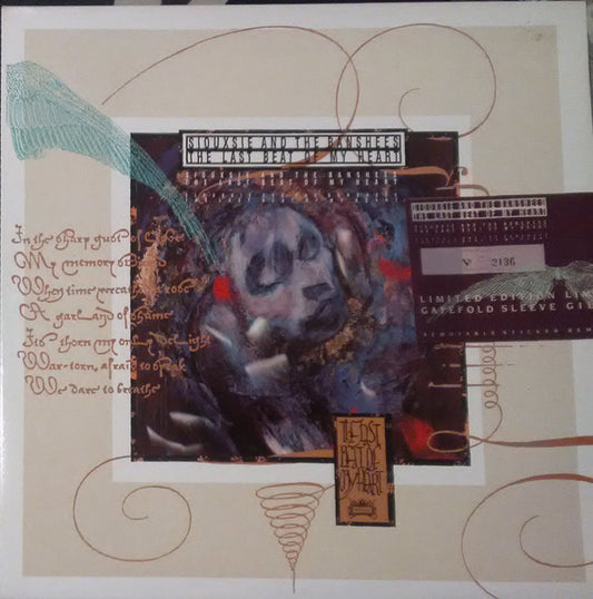 Image of Front Cover of 4544353S: LP - SIOUXSIE AND THE BANSHEES, The Last Beat Of My Heart (Wonderland; SHEXG 16, UK 1988, Gatefold, Stickered Sleeve, Misprint - No Metallic Ink On Sleeve, No Print) No Print  VG+/VG+