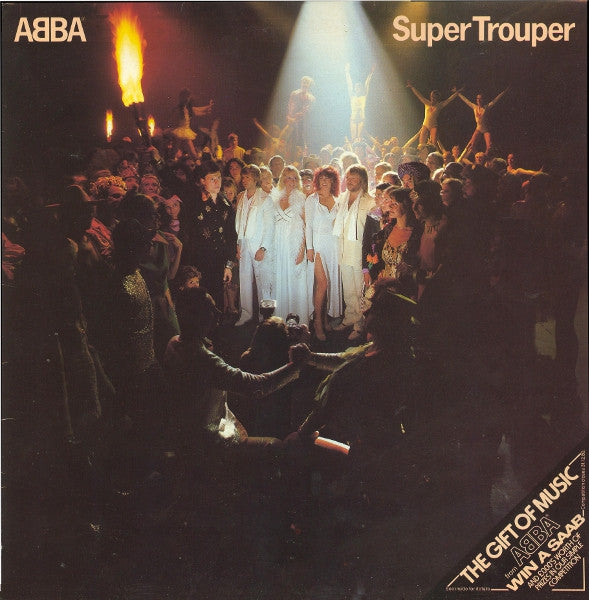 Image of Front Cover of LP - VG/VG - ABBA, Super Trouper (Epic Light Blue / Yellow Logo; EPC 10022, UK 1980, Inner, Asterix on Both A and B Side Label), ,  - 2546066S