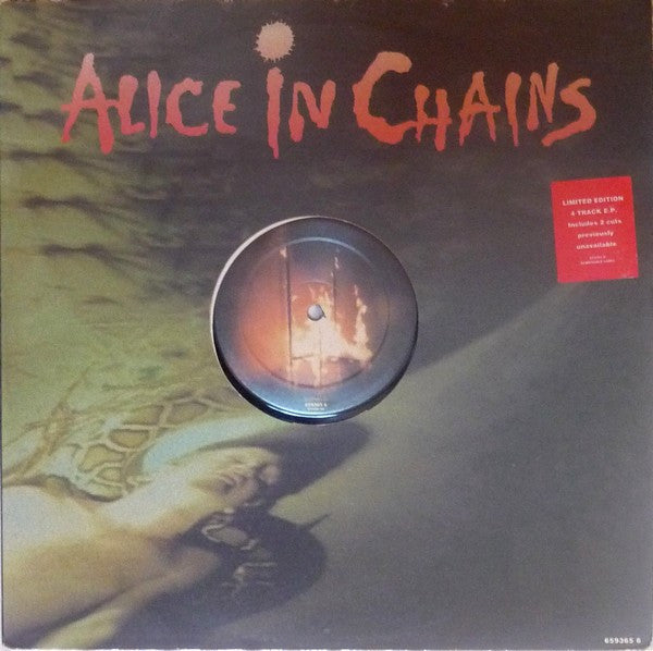 Image of Front Cover of 2024171E: 12" EP - ALICE IN CHAINS, Angry Chair (Columbia ; 659365 6, UK 1993, Die Cut Sleeve, Stickered Sleeve) Strong VG  VG+/VG