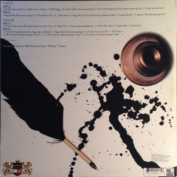 Image of Back Cover of 2xLP - VG/VG - SLICK RICK, The Art Of Storytelling (Def Jam; 314 558 936-1, US 1999, Picture Sleeve, 2 Inners), Light marks only. Wera to edge of sleeve with multiple light creases.,  - 4126385E