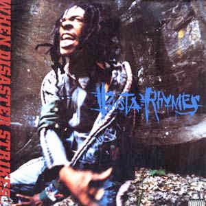 Image of Front Cover of 4915008C: 2xLP - BUSTA RHYMES, When Disaster Strikes... (Elektra; 62064-1, US 1997, Picture Sleeve, Insert) Lots of light marks and hairlines across both discs. Indented scratches on the front of sleeve, light creasing at each corner of sleeve.  G+/G+