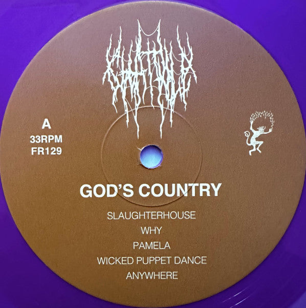 Image of Label Cover of LP - VG+/VG+ - CHAT PILE, God's Country (Flenser Records; FR129, US 2023 Reissue, Insert, Grimace Purple Vinyl, Ltd to 2000), ,  - 3946069S