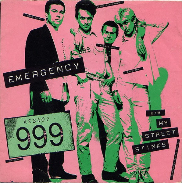 Image of Front Cover of 0516430C: 7" - 999, Emergency (United Artists Records Knock-Out Centre, Side 1 / Side 2 On Labels; UP 36399, UK 1978, Picture Sleeve)   VG/VG