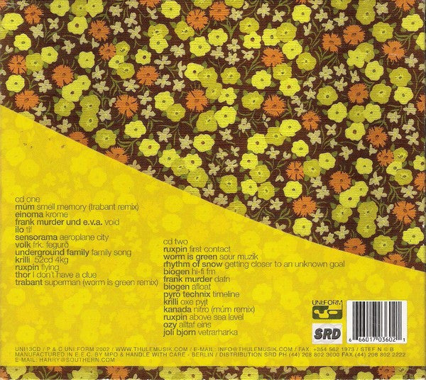 Image of Back Cover of 2054152S: 2xCD - VARIOUS, 42 More Things To Do In Zero Gravity / Part One (Uni:form Recordings; UNI13CD, Iceland 2002)   M/M