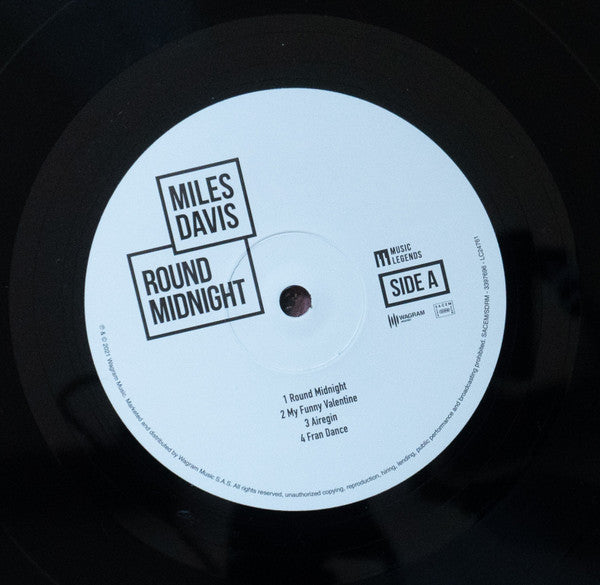 Image of Label Cover of LP - VG+/VG+ - MILES DAVIS, Round Midnight (Wagram Music; 3397696, France 2021, Gatefold), ,  - 3646073S