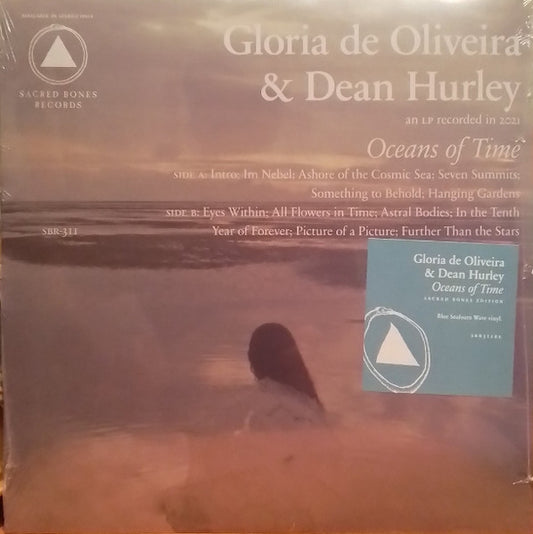 Image of Front Cover of 2124057E: LP - GLORIA DE OLIVEIRA & DEAN HURLEY, Oceans Of Time (Sacred Bones Records; SBR-311, US 2022, Insert, Limited Edition Blue Seafoam Wave LP)   VG+/VG+