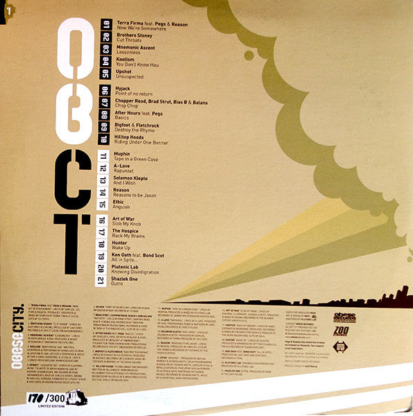 Image of Back Cover of 2124077E: 2xLP - VARIOUS, Obesecity (Obese Records; OBR 013, Australia 2002, Picture Sleeve, Limited Edition, Numbered out of 300) Lovely copy! No. 278/300  VG+/VG+