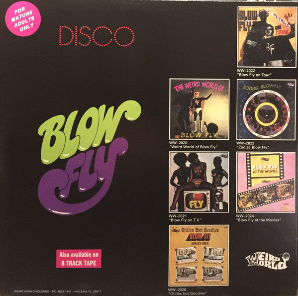 Image of Back Cover of 2124145E: LP - BLOWFLY, Disco (Weird World; WEIRD WORLD-2028, US )   VG+/VG+