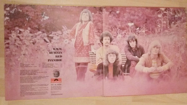 Image of Back Cover of 0225229E: LP - BURNIN RED IVANHOE, W.W.W. (Dandelion Records; 2310 145, UK 1971, Gatefold) Very Strong VG+, Slight Wear And Staining to Sleeve  VG/VG+