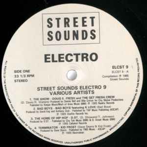 Image of Label Cover of LP - VG+/G+ - VARIOUS ARTISTS, Street Sounds Electro 9 (Street Sounds; ELCST 9, UK 1985, Picture sleeve), one large scuff otherwise light marks only. sleeve in ex shape,  - 3746049S