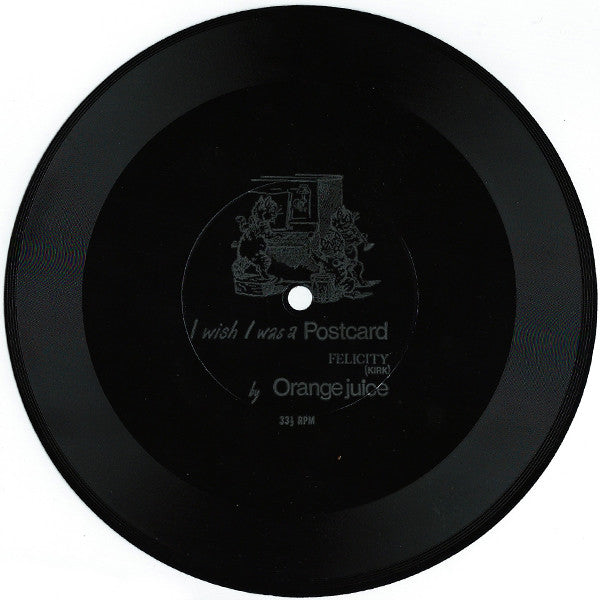 Image of Front Cover of 2124456E: 7" Flexidisc - ORANGE JUICE, Felicity (I Wish I Was A Postcard; none, UK 1980, One Sided)   /VG