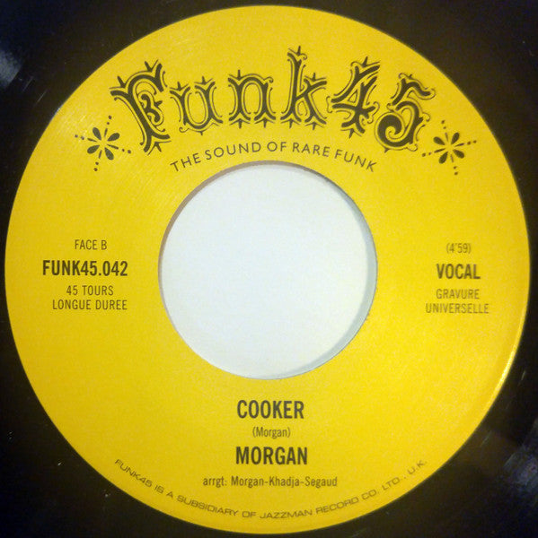 Image of Back Cover of 2124325E: 7" - MORGAN, Gettin' To Business / Cooker (Funk45; FUNK45.042, UK 2015 Reissue, Plian sleeve)   /EX