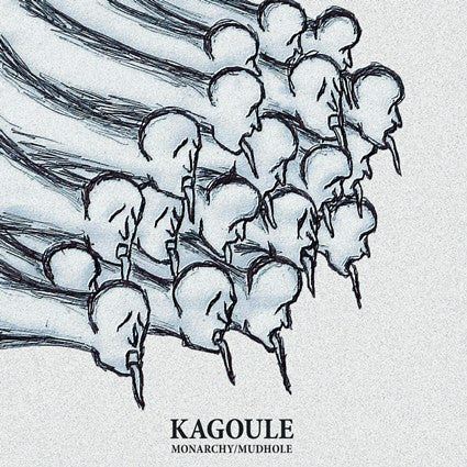 Image of Front Cover of 2154085S: 7" - KAGOULE, Monarchy / Mudhole (Denizen Recordings; DNZN010, UK 2013, Picture Sleeve, Limited Edition, Black / White Vinyl)   VG+/VG+