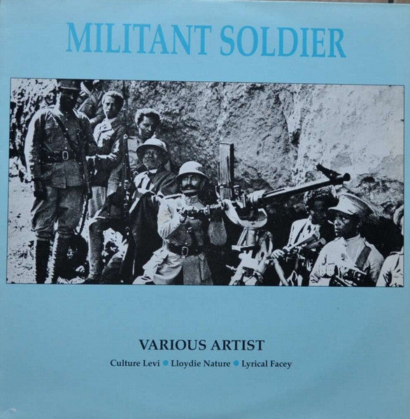 Image of Front Cover of 2114395C: LP - VARIOUS ARTISTS, Militant Soldier (Voice In Progress; VIPLP 001, UK 1993) A few light scuffs only, sounds clean VG+. Sleeve looks great.  VG+/VG+