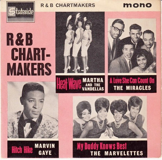 Image of Front Cover of 2114391C: 7" EP - VARIOUS, R & B Chartmakers (Stateside; SE 1009, UK 1963, Flipback Sleeve, Mono; 4-Prong Centre) Sleeve very slightly bent; with date stamped and track times written on reverse. Also very small stains  VG+/VG