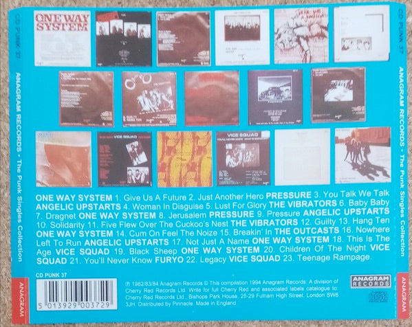 Image of Back Cover of 2114270C: CD - VARIOUS, Anagram Records - The Punk Singles Collection (Anagram Records; CD PUNK 37, UK 1994, Jewel Case)   VG+/VG+