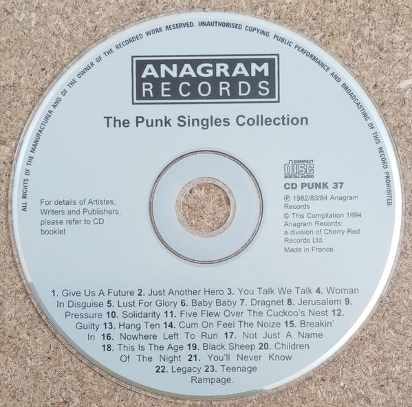 Image of Label of 2114270C: CD - VARIOUS, Anagram Records - The Punk Singles Collection (Anagram Records; CD PUNK 37, UK 1994, Jewel Case)   VG+/VG+