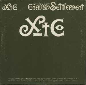 Image of Back Cover of 1615074C: 2xLP - XTC, English Settlement (Virgin; V2223, UK 1982, 2 Inners, Repress 2nd Issue, Textured cover, Embossed White Lettering and Illustration) Edge & ring wear to sleeve.  VG/VG+