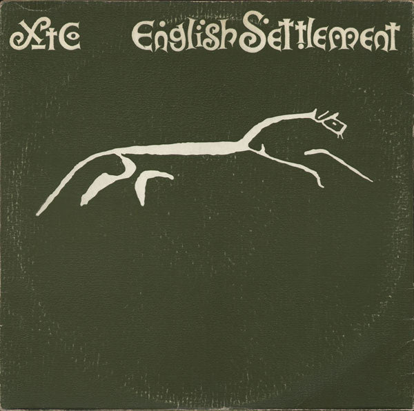 Image of Front Cover of 1615074C: 2xLP - XTC, English Settlement (Virgin; V2223, UK 1982, 2 Inners, Repress 2nd Issue, Textured cover, Embossed White Lettering and Illustration) Edge & ring wear to sleeve.  VG/VG+