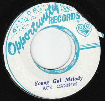 Image of Front Cover of 2114469C: 7" - KARL BRYAN (ACE CANNON) / RUPIE EDWARDS ALL STARS, Young Gal Melody / Festival Version (Opportunity Records; , Jamaica 1970s)   /VG+