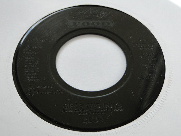 Image of Front Cover of 4715386C: 7" - BLUR, Girls And Boys / Magpie / People In Europe (Food Large Centre; FOOD 47, UK 1994, Jukebox Edition) Light Marks only.  /G+