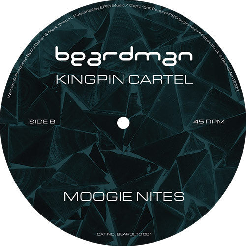 Image of Front Cover of 12" - /VG - KINGPIN CARTEL, Ghetto / Moogie Nites (Beard Man; BEARDLTD001, UK 2023 Reissue), A few hairlines, plays well with light surface noise, C.J. Baker / Mark Broom mid 00s boogie/electro/tech house, reissue of RSD 2016 10"A1	GhettoB1	Moogie Nites - 3026248E