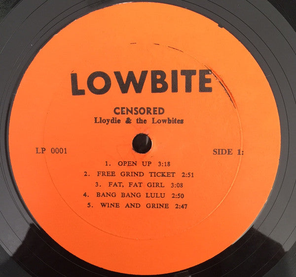 Image of Label Cover of LP - VG+/VG+ - LLOYDIE & THE LOWBITES, Censored! (Lowbite; Lowbite 001, Jamaica 1970s, Orange Labels), Sleeve in shrink.,  - 2346253S