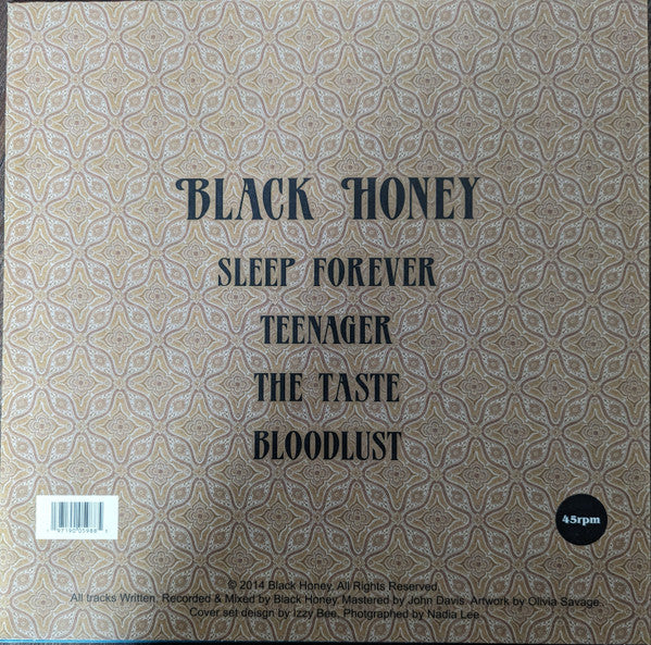 Image of Back Cover of 2244089S: 12" - BLACK HONEY, Black Honey (Black Honey; BLKH135, UK 2024, White vinyl.)   VG+/VG+