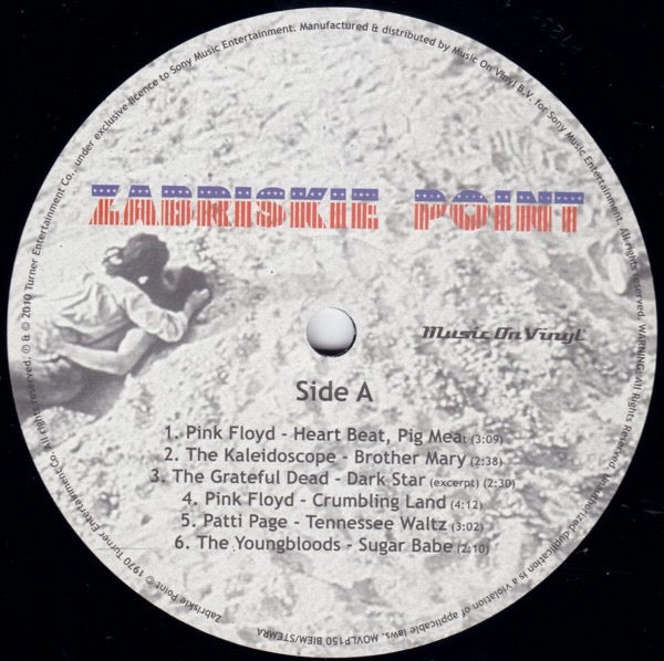 Image of Label Cover of 2214078C: 3xLP - VARIOUS, Zabriskie Point (Original Motion Picture Soundtrack) (Music On Vinyl; MOVLP150, Europe 2010 Reissue, Gatefold in plastic sleeve.) 87236 run-outs. Music On Vinyl Sticker on gatefold sleeve.  EX/VG+