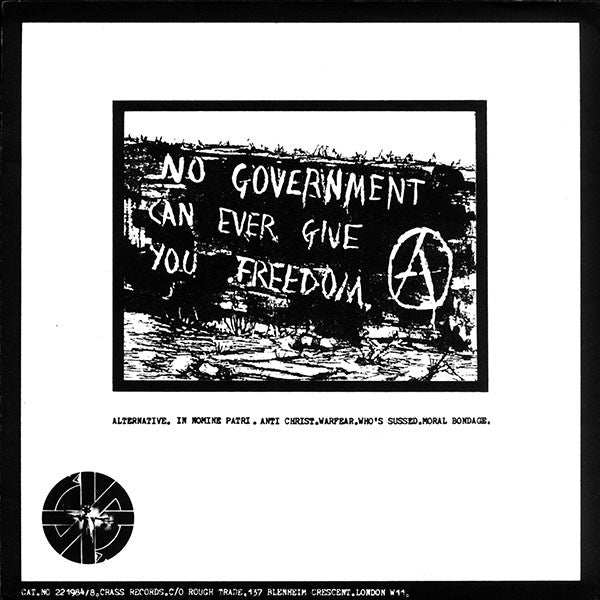 Image of Back Cover of 7" - VG+/VG+ - ALTERNATIVE, In Nomine Patri (Crass Records ; 221984/8, UK 1983, Fold Out Sleeve), Very Strong VG+, Slight Edge Wear,  - 2326205E