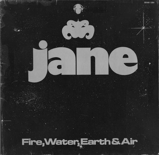 Image of Front Cover of 2214070C: LP - JANE, Fire, Water, Earth & Air (Brain; 0001 084, Germany 1977 Reissue, Gatefold)   VG/VG+