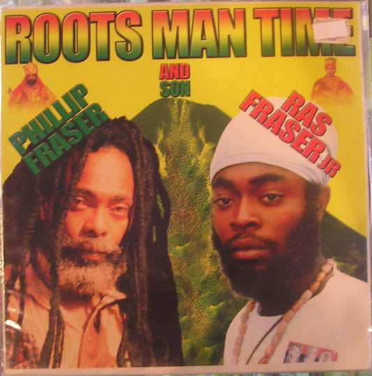 Image of Front Cover of 2244174S: LP - PHILLIP FRASER AND RAS FRASER JR, Roots Man Time (Razor Sound; , Jamaica 1980s)   VG+/VG+