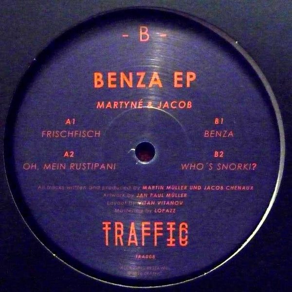 Image of Front Cover of 2214171C: 12" - MARTYN  & JACOB, Benza EP (Traffic; TRA008, Germany 2016) Light marks only.  /VG