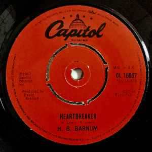 Image of Back Cover of 2224278E: 7" - BOBBY PARIS / H. B. BARNUM, I Walked Away / Heartbreaker (Capitol Records; CL 16067, UK 1979 Reissue, Plain sleeve) Lightest of marks.  /VG+