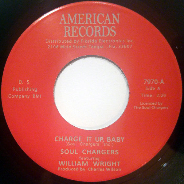 Image of Front Cover of 2224280E: 7" - THE SOUL CHARGERS, Charge It Up Baby / In Between (Tramp Records; 735, Germany 2012 Reissue, Plain Sleeve) Light marks only.  /VG