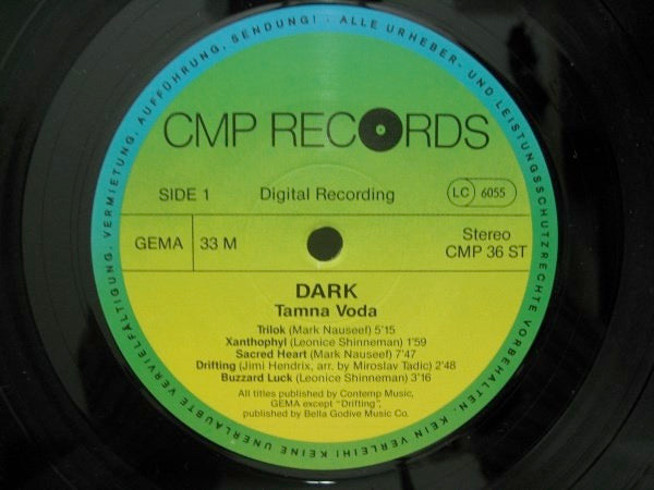 Image of Label Cover of 2214166C: LP - DARK, Tamna Voda (CMP Records; CMP 36 ST, Germany 1988, Gatefold) Nice copy all round  VG+/VG+