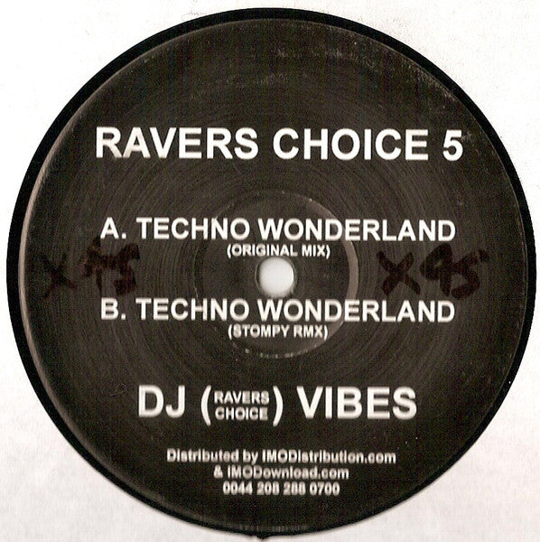 Image of Front Cover of 2244206S: 12" - DJ (RAVERS CHOICE) VIBES, Ravers Choice 5 (Ravers Choice; TRC 005, UK 2004 Reissue)   /VG+