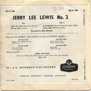 Image of Back Cover of 2214350C: 7" - JERRY LEE LEWIS, No. 2 (London Records Tri-Center; RE-S 1186, UK 1959, Laminated Flipback Sleeve) Strong VG throughout.  VG/VG