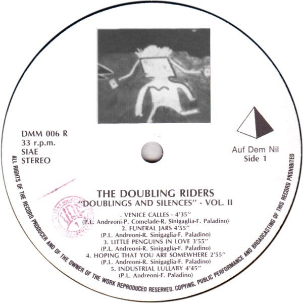 Image of Back Cover of 2724183E: 2xLP - THE DOUBLING RIDERS, Doublings & Silences Vol. II (Auf Dem Nil; DMM 006 R, Italy 1988, Box Set, 2 Inserts) Edge Wear, Two Corners Torn  VG/VG