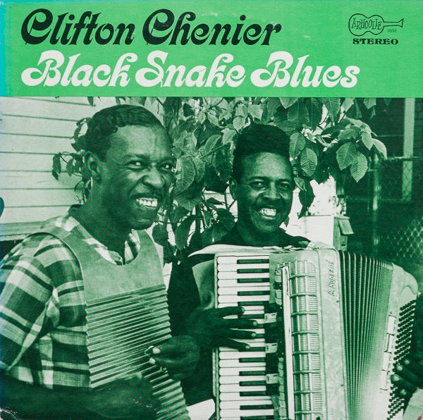 Image of Front Cover of 2214422C: LP - CLIFTON CHENIER, Black Snake Blues (Arhoolie Records; 1038, US 1967) Record very lightly fogged. Sleeve has some light edge wear  VG+/VG+