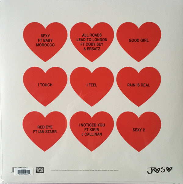 Image of Back Cover of 2614414C: LP - JOCKSTRAP & TAYLOR SKYE, I<3UQTINVU (Rough Trade ; RT0430LPE, UK 2023, Scratch And Sniff Inner, Red Vinyl) Still In Stickered Shrinkwrap  EX/EX