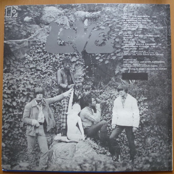 Image of Back Cover of 2214445C: LP - LOVE, Love (Midi; MID 22009, Netherlands 1970s Reissue)   VG+/VG