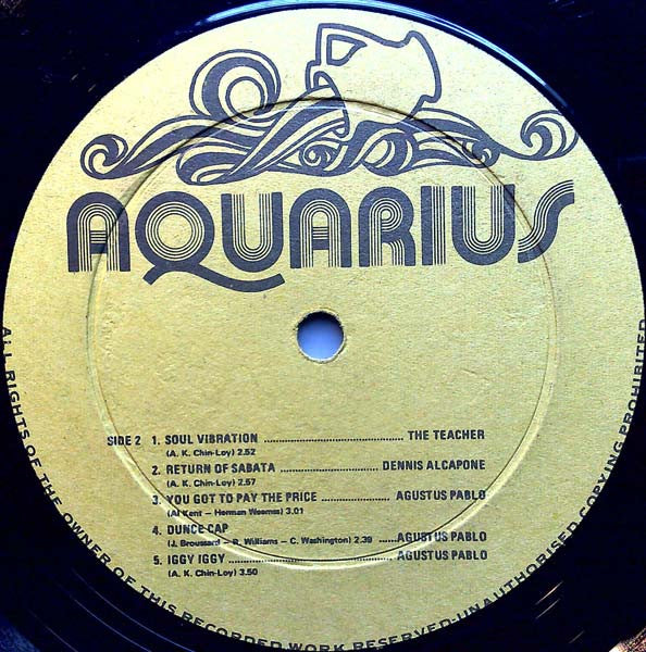 Image of Back Cover of 2214472C: LP - HERMAN CHIN-LOY, Untitled (Aquarius 2) (Aquarius ; , Jamaica 1972, Plain Sleeve) Covered in marks and scuffs, plays better than it looks. Some clicks where some heavier marks are, still a very playable copy. Clean labels, plain sleeve as released.  /G