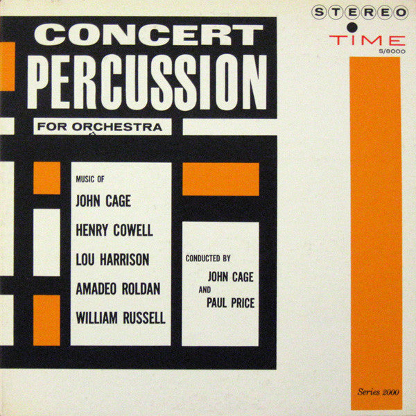 Image of Front Cover of 2224436E: LP - VARIOUS, Concert Percussion For Orchestra (Time Records; S/8000, US 1961, Gatefold)   VG+/VG