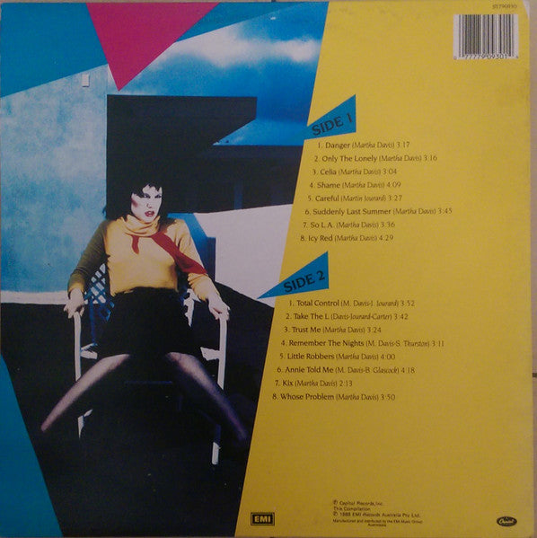 Image of Back Cover of 2244318S: LP - THE MOTELS, No Reservations : The Best Of The Motels (EMI; ST790930, Australia 1988)   VG+/VG+