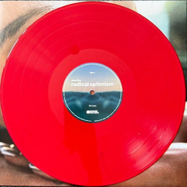 Image of Label Cover of 2254200S: LP - DUA LIPA, Radical Optimism (Warner Records; 5054197943386, Europe 2024, Inner & Insert, Recycled Red Opaque vinyl)   NEW/NEW