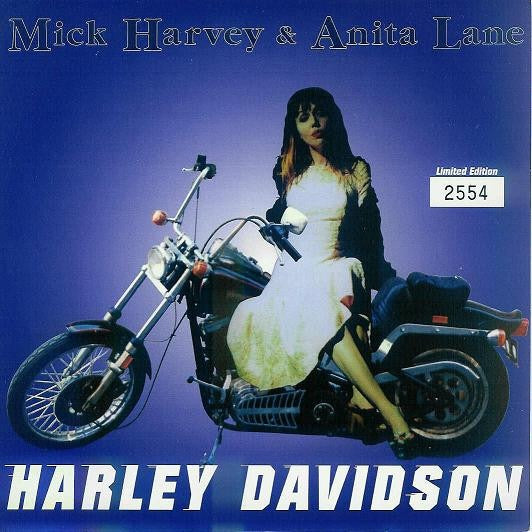 Image of Front Cover of 2214540C: 7" - MICK HARVEY & ANITA LANE, Harley Davidson (Mute; MUTE 194, UK 1996, Picture Sleeve, Numbered, Limited Edition.) No. 0614. Old price sticker on sleeve.  VG+/VG+